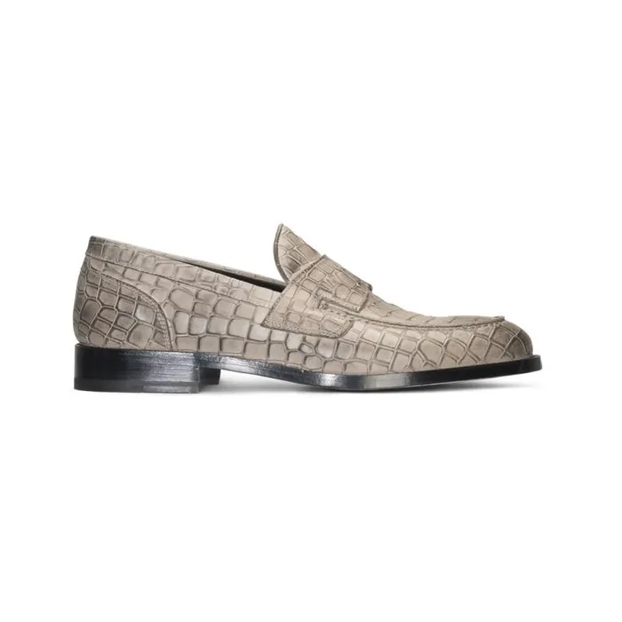 Moreschi Loafers FOR HIM 8211 Grey Leather Loafer 8211 Men