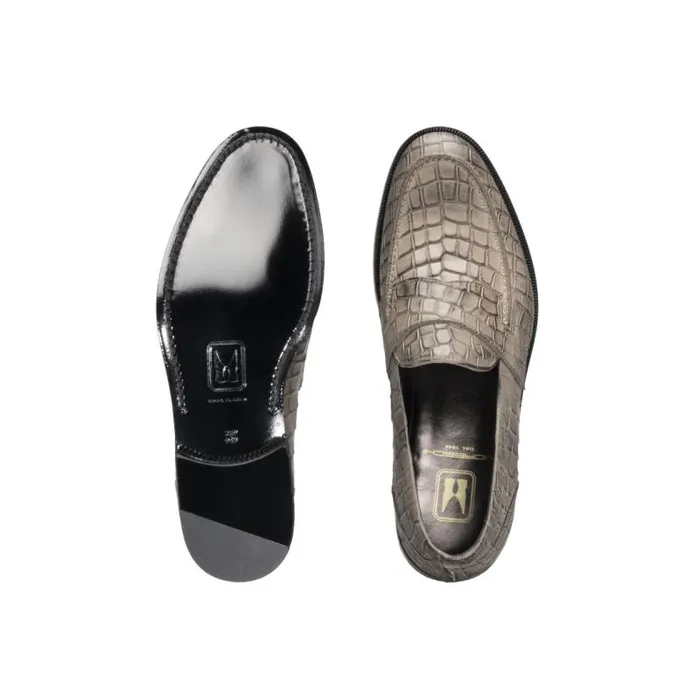 Moreschi Loafers FOR HIM 8211 Grey Leather Loafer 8211 Men