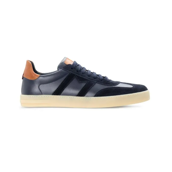 Moreschi Sneakers Blue Navy Leather Sneaker 8211 Men