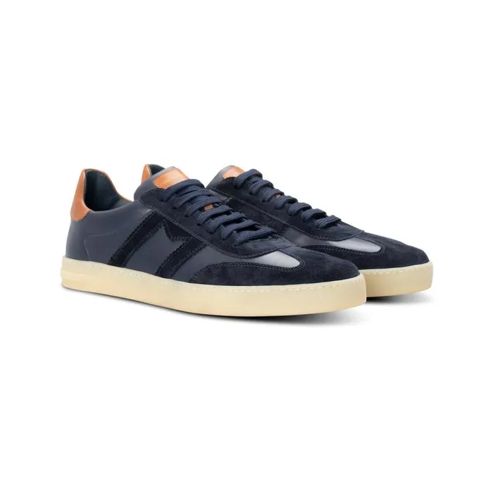 Moreschi Sneakers Blue Navy Leather Sneaker 8211 Men