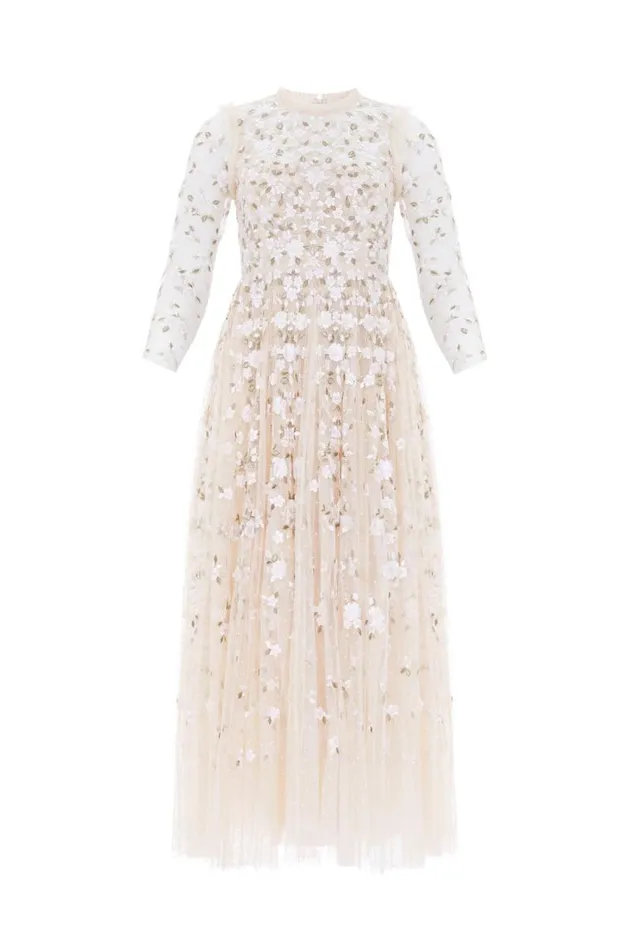 Needle and Thread Dresses Camellia Ditsy Ankle Gown Champagne 8211 Women
