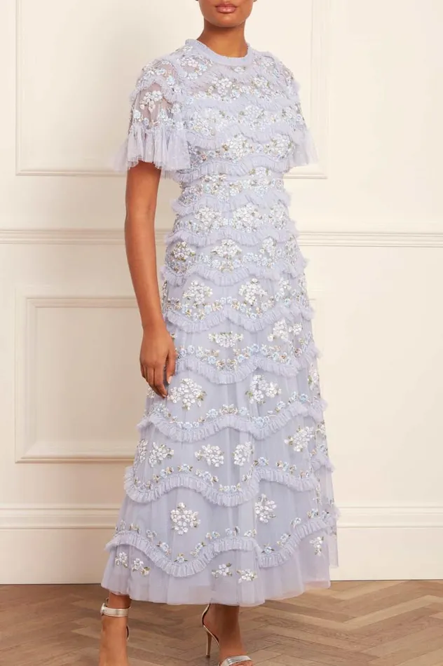 Needle and Thread Dresses Daisy Wave Ankle Gown Blue 8211 Women