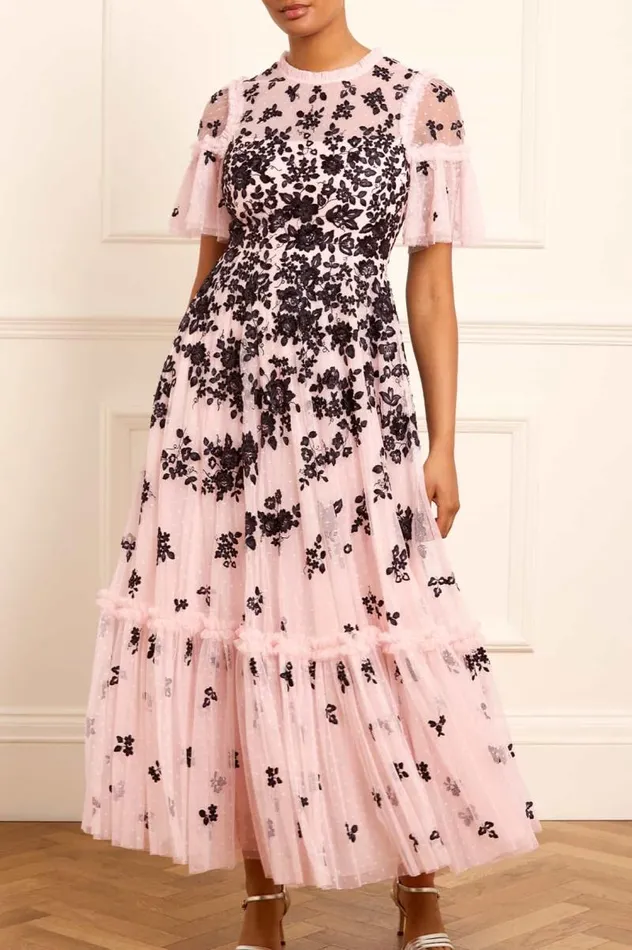 Needle and Thread Dresses Fluttering Flowers Ankle Gown Pink 8211 Women