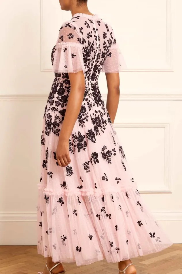 Needle and Thread Dresses Fluttering Flowers Ankle Gown Pink 8211 Women
