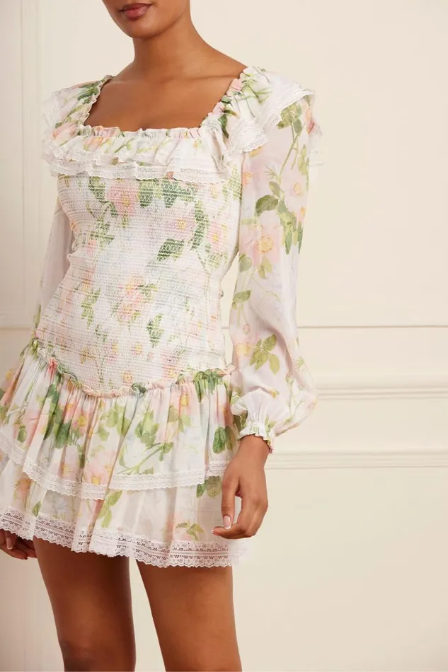 Needle and Thread Dresses Immortal Rose Poppy Smocked Micro Mini Dress Multi 8211 Women