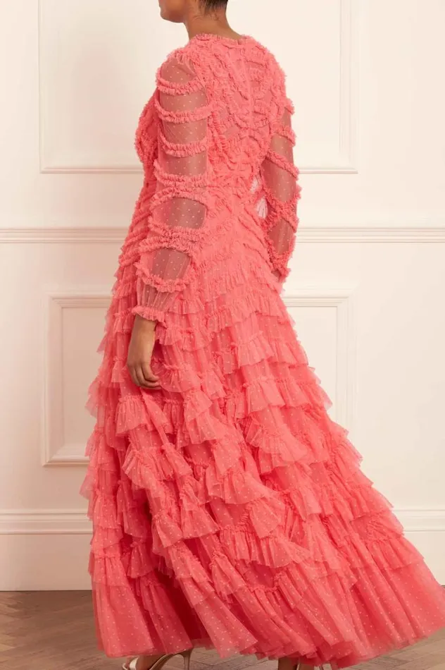 Needle and Thread Dresses Lana Round Neck Gown Pink 8211 Women