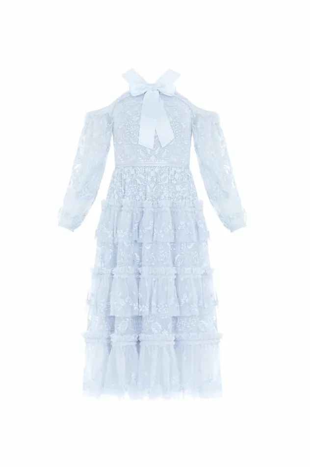Needle and Thread Dresses Primrose Long Sleeve Midaxi Dress Blue 8211 Women