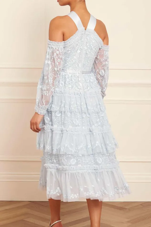 Needle and Thread Dresses Primrose Long Sleeve Midaxi Dress Blue 8211 Women
