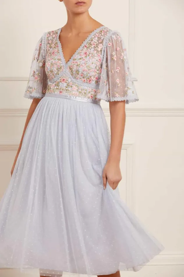 Needle and Thread Dresses Ribbon Bouquet Bodice Midaxi Dress Blue 8211 Women
