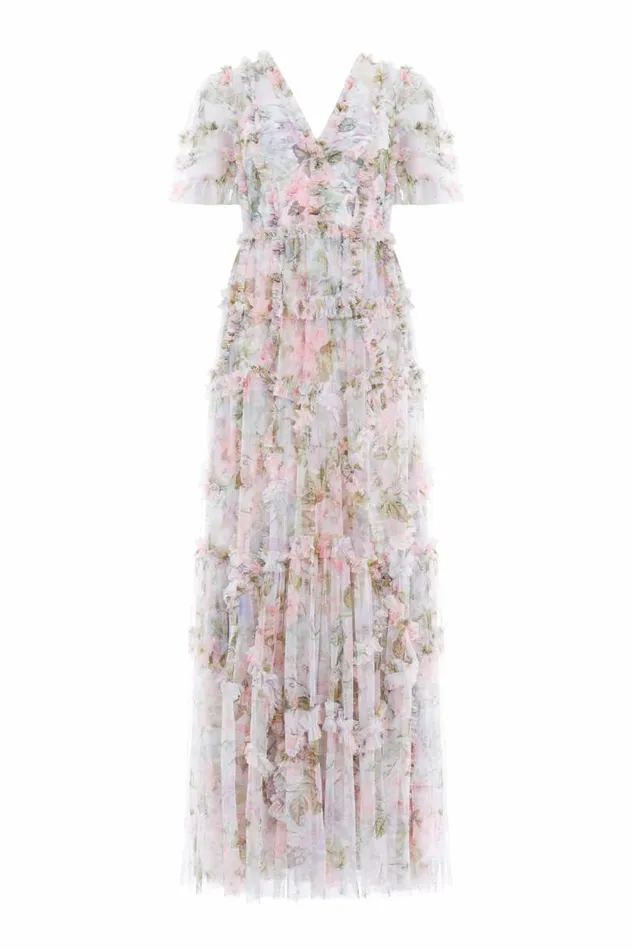Needle and Thread Dresses Rose Powder Ruffle Gown Multi 8211 Women
