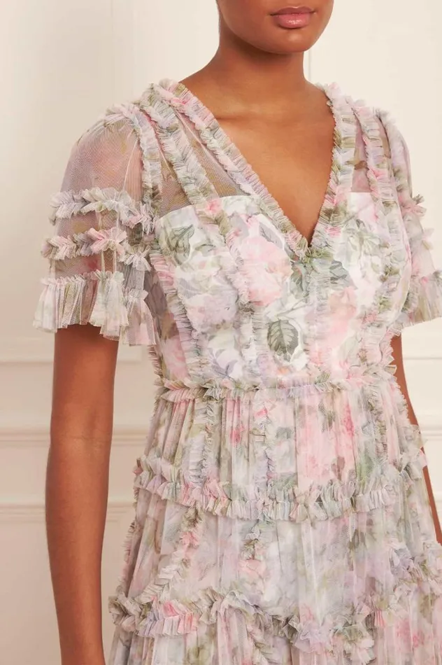 Needle and Thread Dresses Rose Powder Ruffle Gown Multi 8211 Women