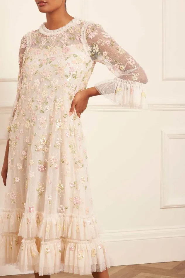 Needle and Thread Dresses Sequin Bloom Gloss Ballerina Dress Champagne 8211 Women