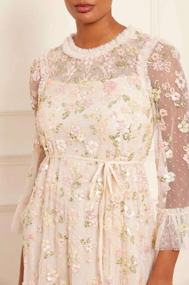 Needle and Thread Dresses Sequin Bloom Gloss Ballerina Dress Champagne 8211 Women
