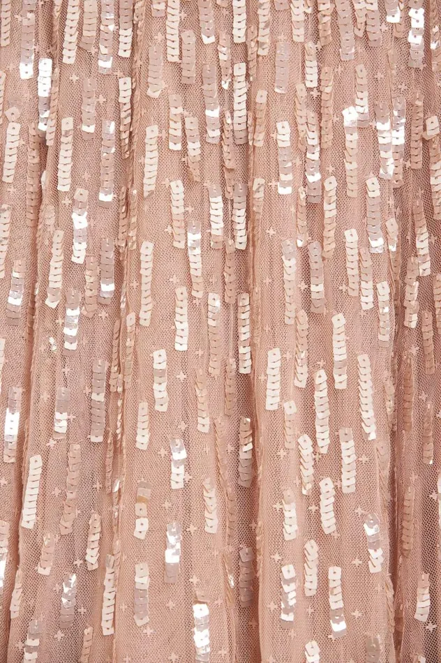 Needle and Thread Dresses Sequin Dash Cape Ankle Gown Beige 8211 Women