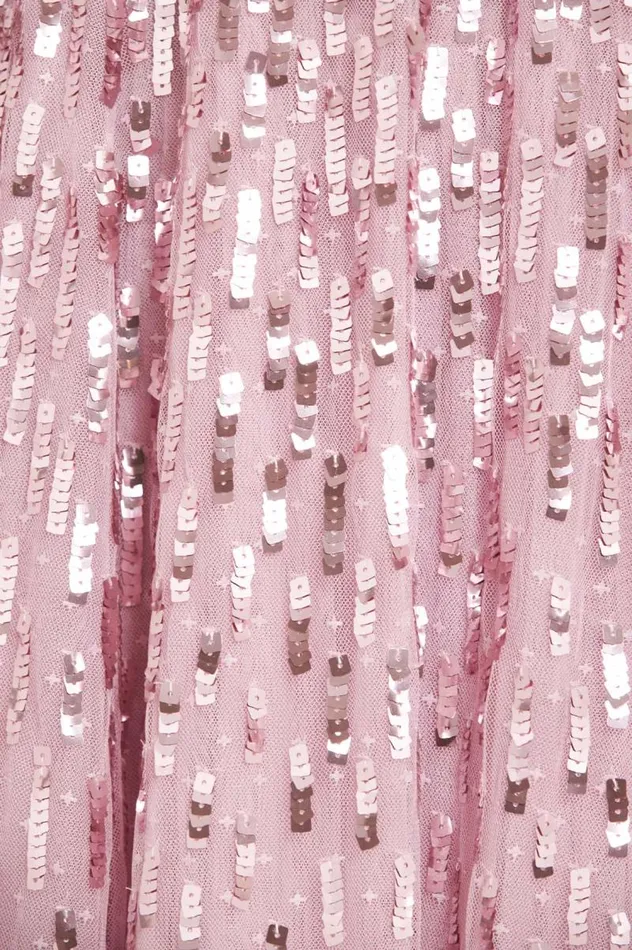 Needle and Thread Dresses Sequin Dash Long Sleeve Ankle Gown Pink 8211 Women