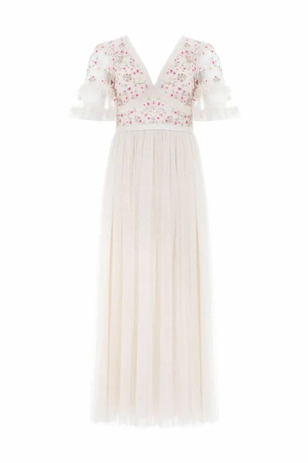 Needle and Thread Dresses Wildflower Ditsy Bodice Ankle Gown Champagne 8211 Women