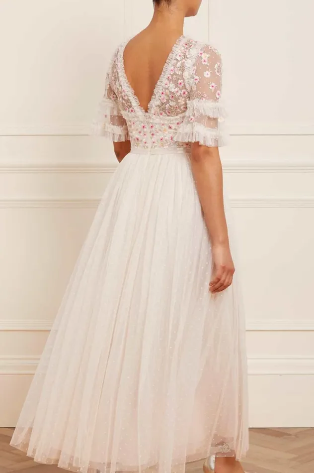 Needle and Thread Dresses Wildflower Ditsy Bodice Ankle Gown Champagne 8211 Women