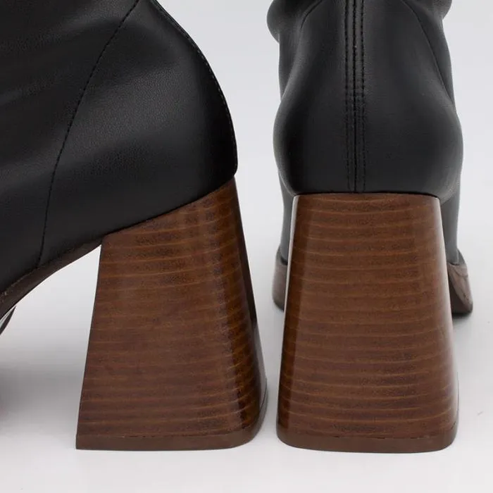 ngel Alarcn Boots Woman MANAGUA 8211 Elastic Socktype Boots With High Geometric Heels