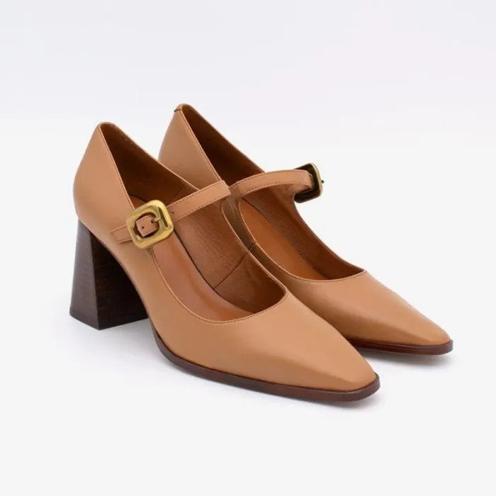 ngel Alarcn Mary Jane Woman TRILEA 8211 Mary Jane Shoes With Pointed Toe Wide Heel