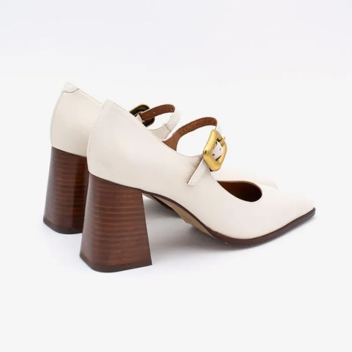 ngel Alarcn Mary Jane Woman TRILEA 8211 Mary Jane Shoes With Pointed Toe Wide Heel