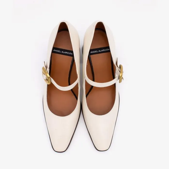 ngel Alarcn Mary Jane Woman TRILEA 8211 Mary Jane Shoes With Pointed Toe Wide Heel