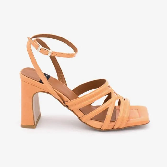 ngel Alarcn Sandals Woman PANNE 8211 Shiny Leather Ankle Strap Heeled Sandals