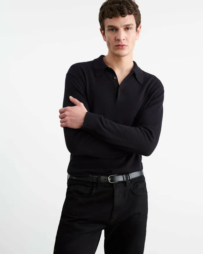 Nili Lotan Sweaters Men JOVAN CASHMERE POLO Black