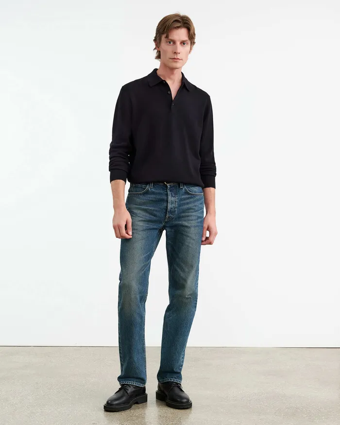 Nili Lotan Sweaters Men JOVAN CASHMERE POLO Black