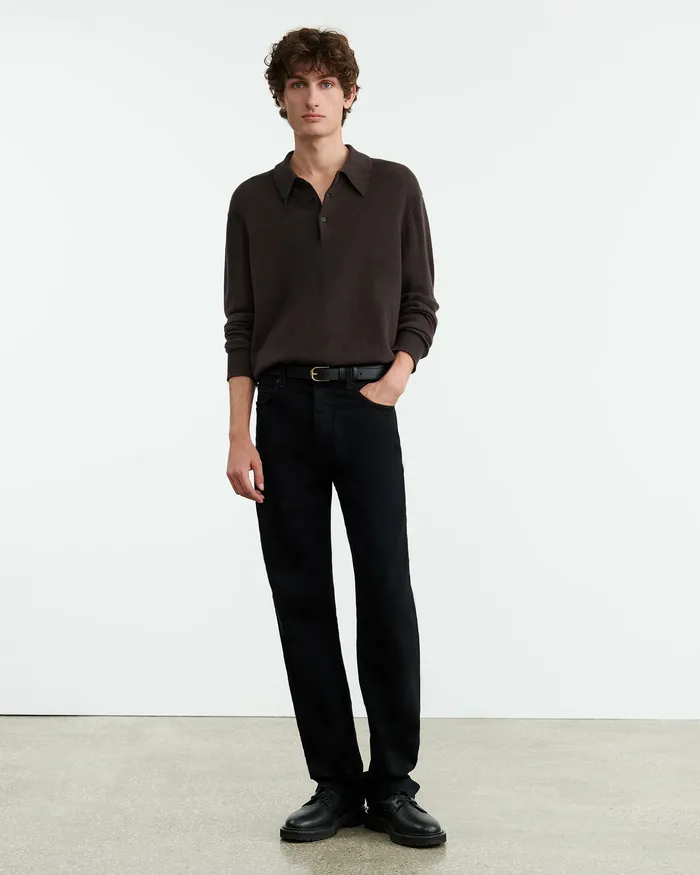 Nili Lotan Sweaters Men JOVAN CASHMERE POLO Black