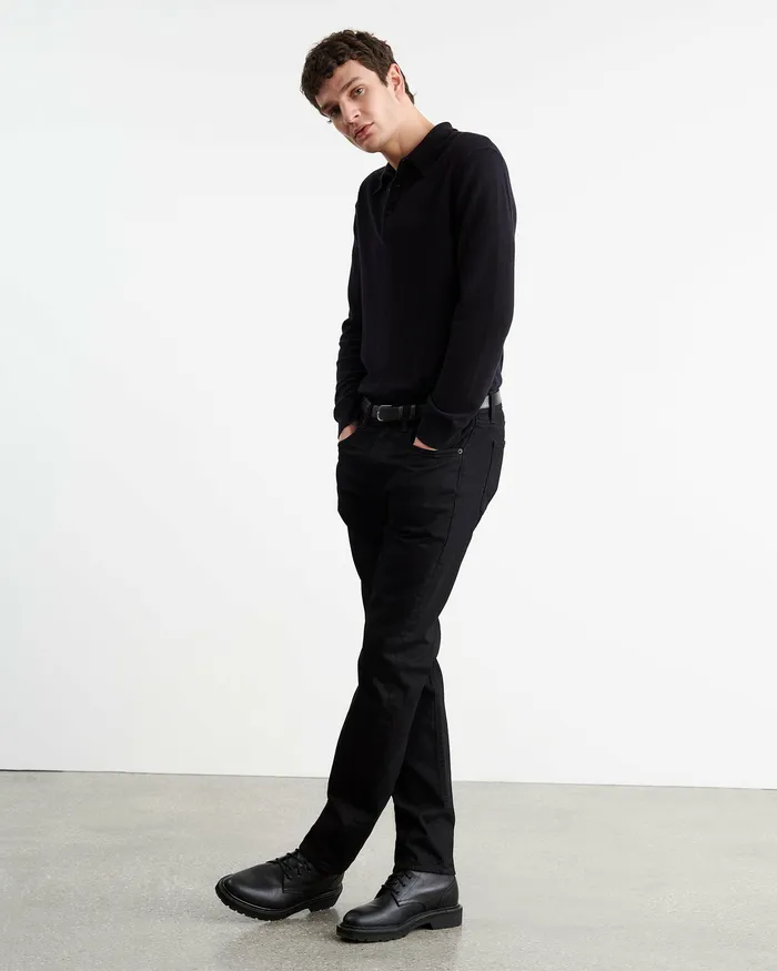 Nili Lotan Sweaters Men JOVAN CASHMERE POLO Black