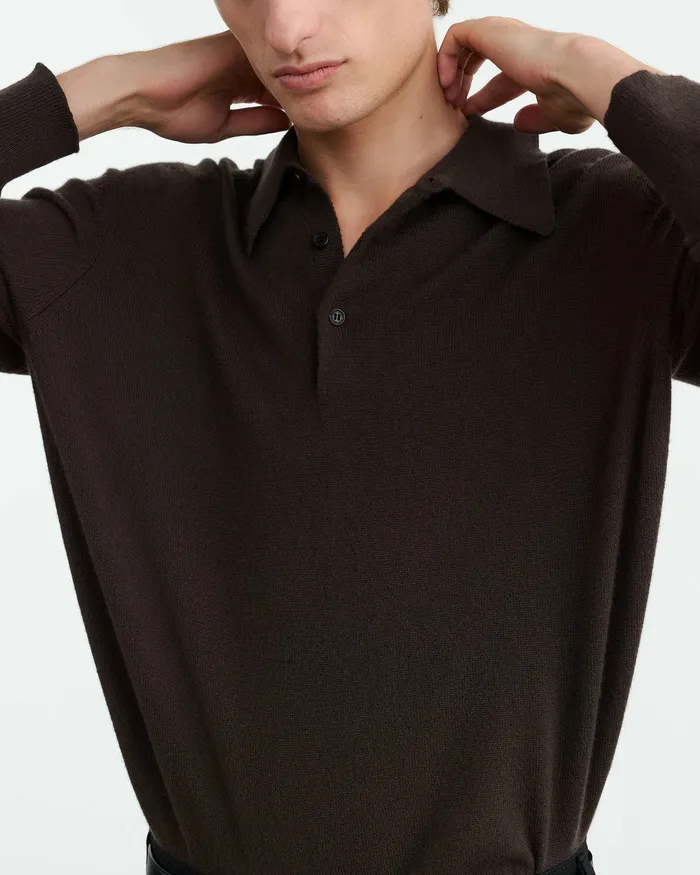 Nili Lotan Sweaters Men JOVAN CASHMERE POLO Black