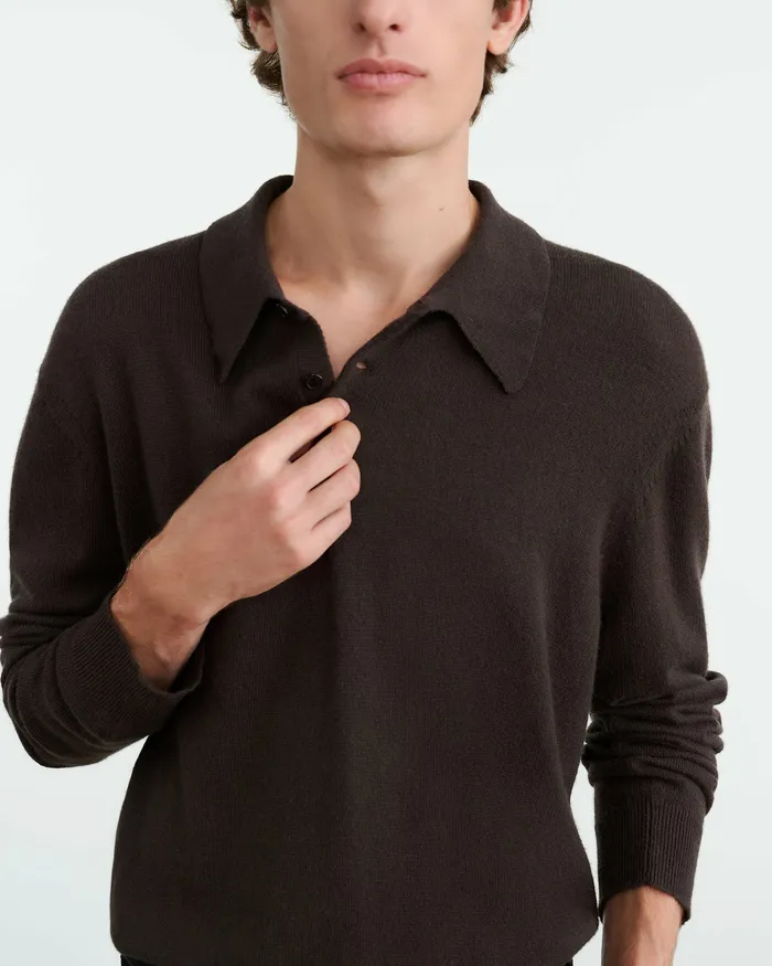 Nili Lotan Sweaters Men JOVAN CASHMERE POLO Black