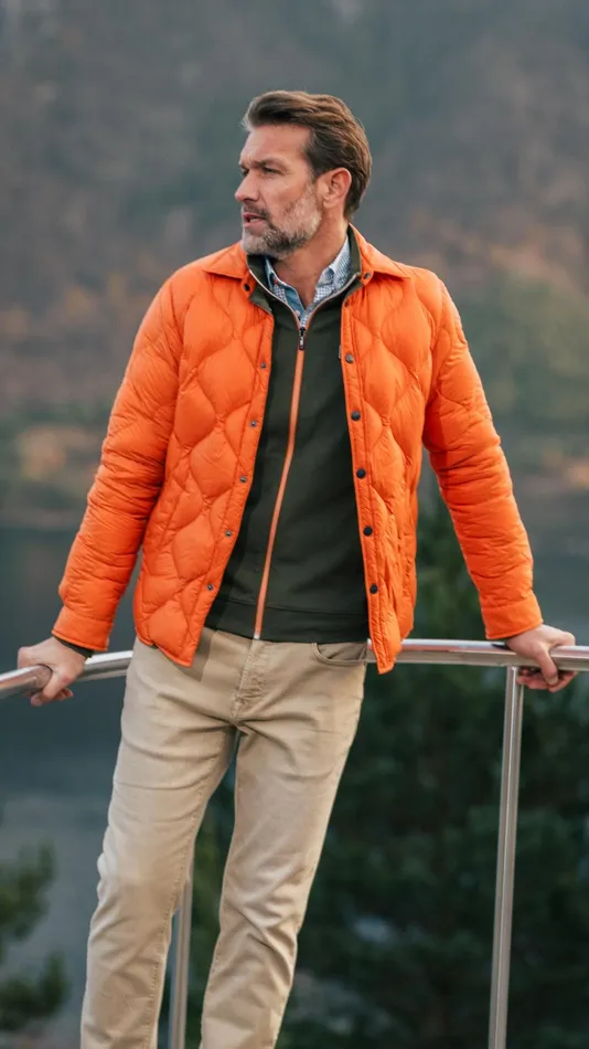 NZA New Zealand Auckland Jackets Orange Short Jacket 8211 Almond Orange 8211 Men