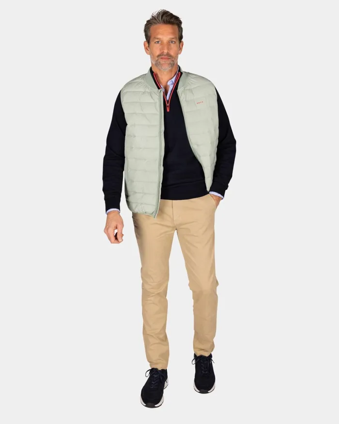 NZA New Zealand Auckland Jackets Quilted Light Green Bodywarmer 8211 Dusty Army 8211 Men