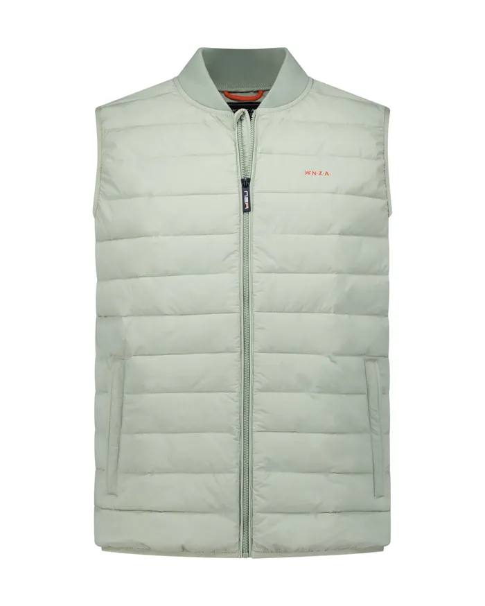 NZA New Zealand Auckland Jackets Quilted Light Green Bodywarmer 8211 Dusty Army 8211 Men
