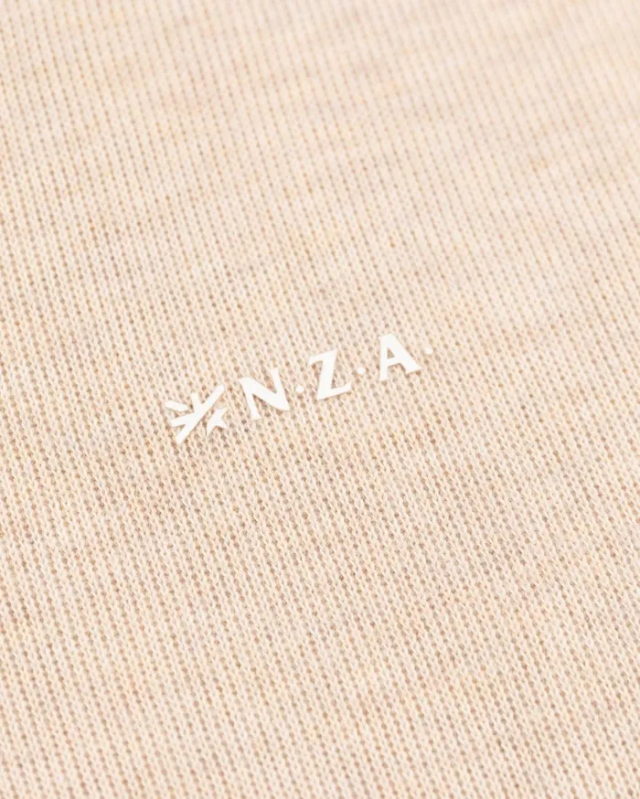 NZA New Zealand Auckland Knitwear Beige Half Zip Sweat 8211 Oat Sand 8211 Men