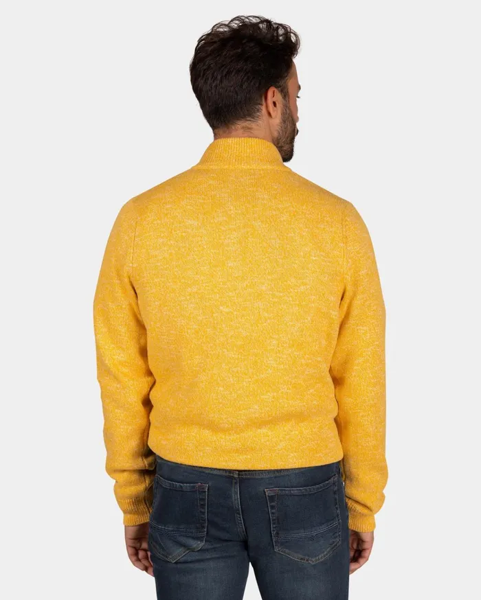 NZA New Zealand Auckland Knitwear Mottled Ochre Yellow Sweater 8211 Warm Ocre 8211 Men