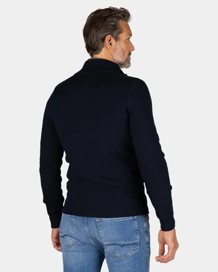 NZA New Zealand Auckland Knitwear Pullover With HalfZip In Dark Blue 8211 Winter Navy 8211 Men