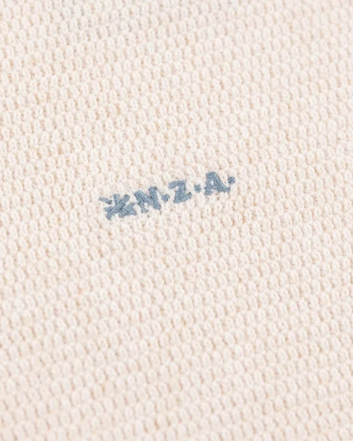 NZA New Zealand Auckland Knitwear White Crew Neck Pullover 8211 Oat Sand 8211 Men