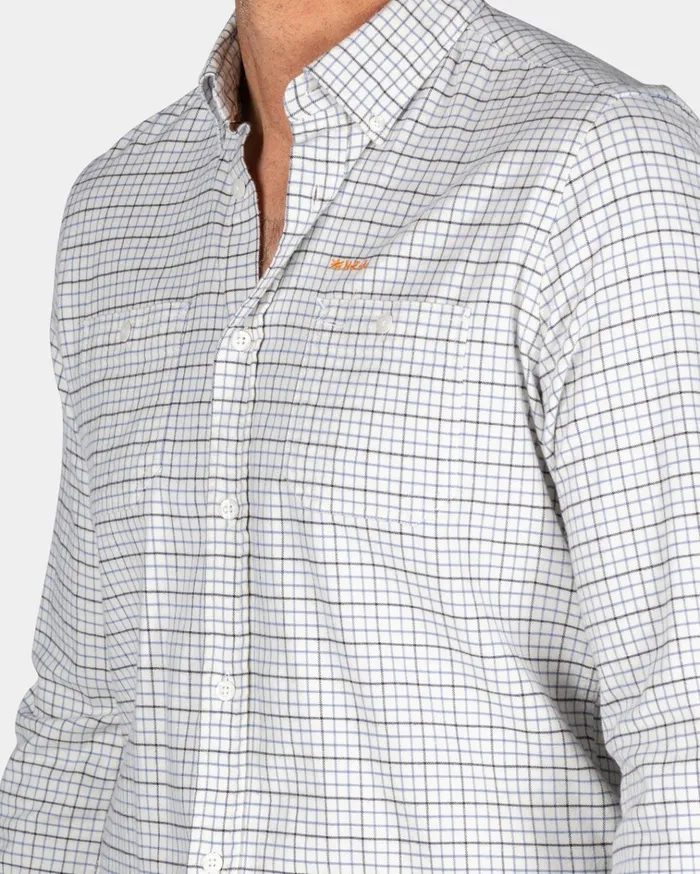NZA New Zealand Auckland Shirts Checked Ecru Shirt 8211 Ecru 8211 Men