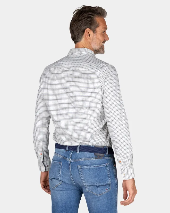 NZA New Zealand Auckland Shirts Checked Ecru Shirt 8211 Ecru 8211 Men