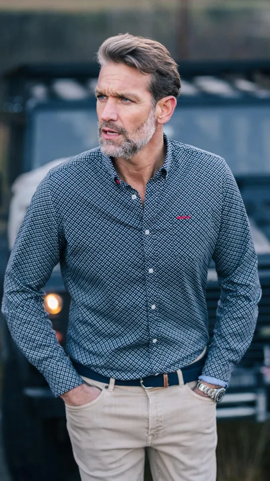 NZA New Zealand Auckland Shirts Navy Flannel Shirt With Print 8211 Winter Navy 8211 Men NZA New Zealand Auckland Shirts Navy Flannel Shirt With Print 8211 Winter Navy 8211 Men