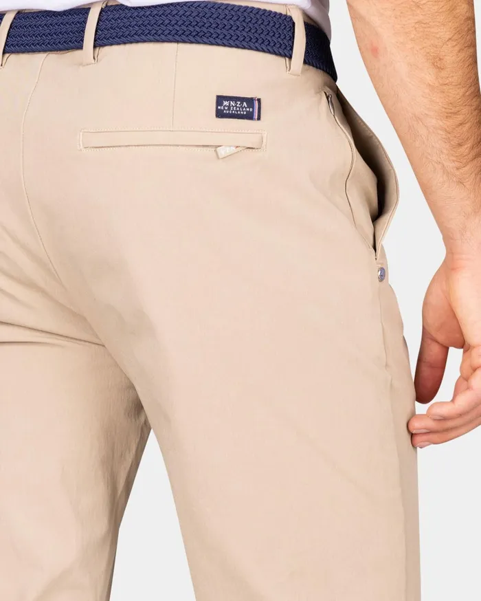 NZA New Zealand Auckland Trousers Ecru Chino With Stretch 8211 Shimmering Sand 8211 Men