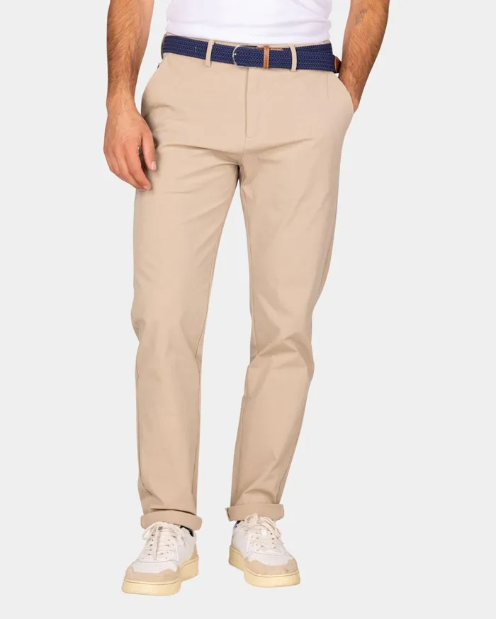 NZA New Zealand Auckland Trousers Ecru Chino With Stretch 8211 Shimmering Sand 8211 Men