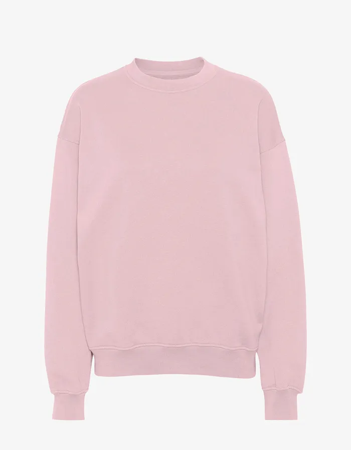 Organic Oversized Crew 8211 Faded Pink Men Crewneck Sweatshirts Colorfulstandard