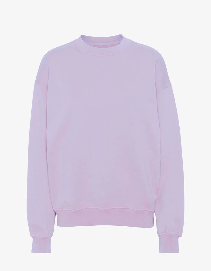 Organic Oversized Crew 8211 Soft Lavender Women Crewneck Sweatshirts Colorfulstandard