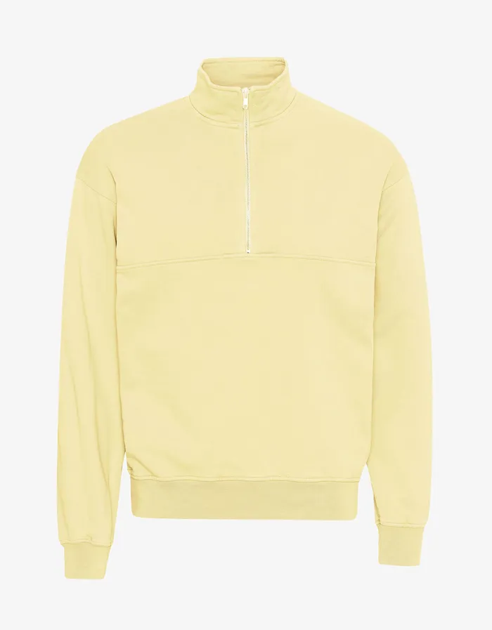 Organic Quarter Zip 8211 Soft Yellow Women Quarter Zips Colorfulstandard