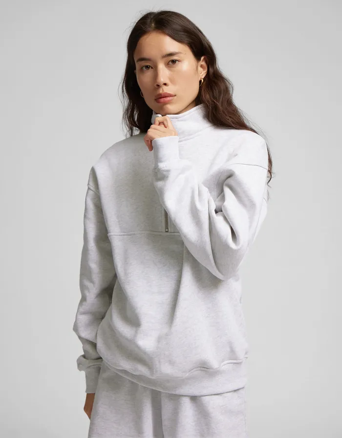 Organic Quarter Zip 8211 Soft Yellow Women Quarter Zips Colorfulstandard