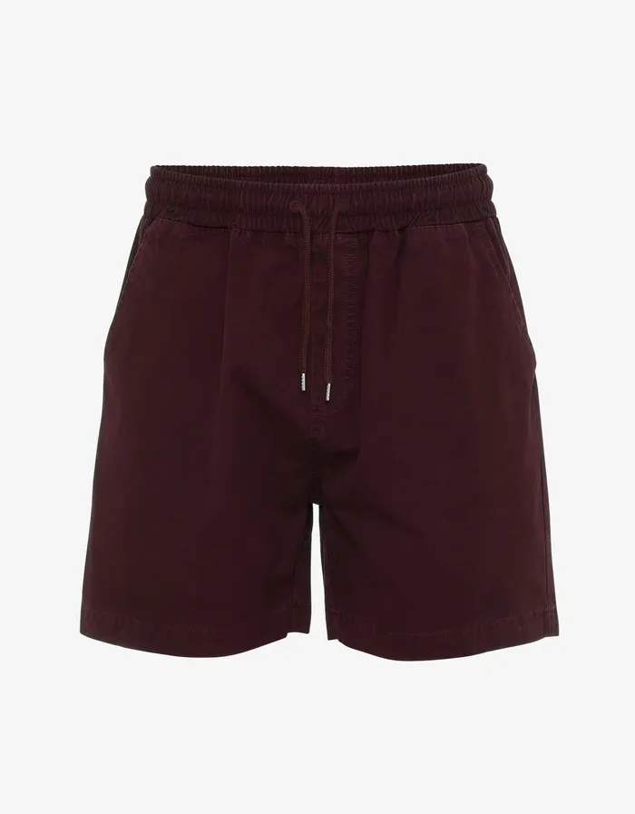 Organic Twill Shorts 8211 Oxblood Red Shorts Colorfulstandard Men