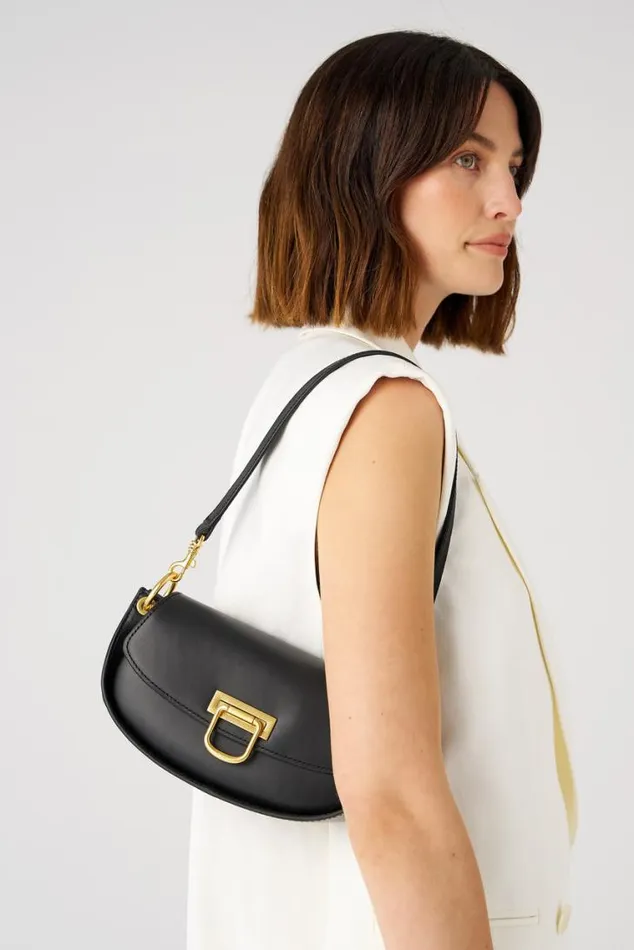 Oroton Baguette Bags Colt Small Baguette Black 8211 Women